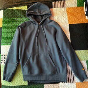 Carhatt WIP Hooded Chase Sweatshirt in Skydive Blue